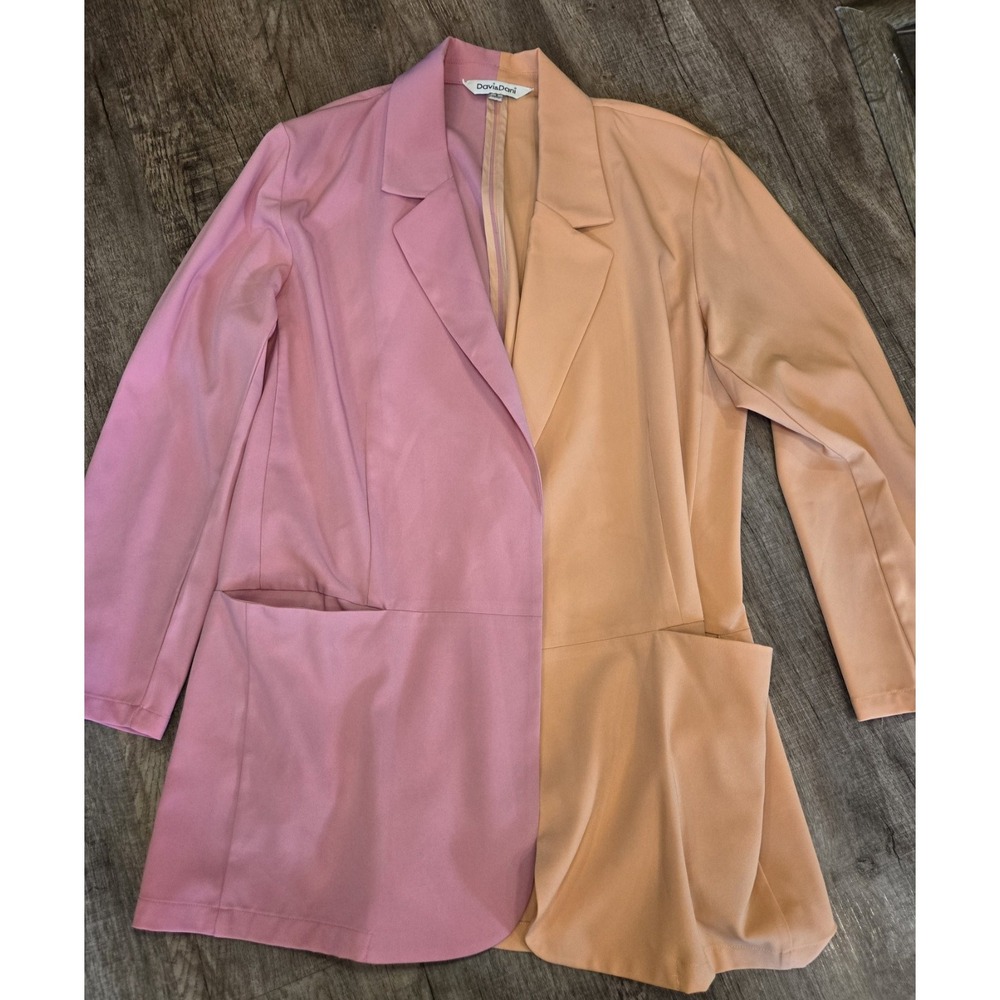 Davi & Dani Live Out‎ Loud Color Block Blazer Size S Business casual
